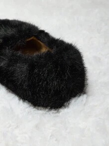 Herbst/Winter Trendige, vielseitige, süße & lustige Plüschfutter warme Mädchen Kleinkind/Baby Flache Sandalen