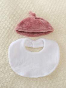 新生女婴礼品套装、长袖连脚裤、毛毯、围兜、帽子、可爱柔软家居服 - 彩色 - 查看 4