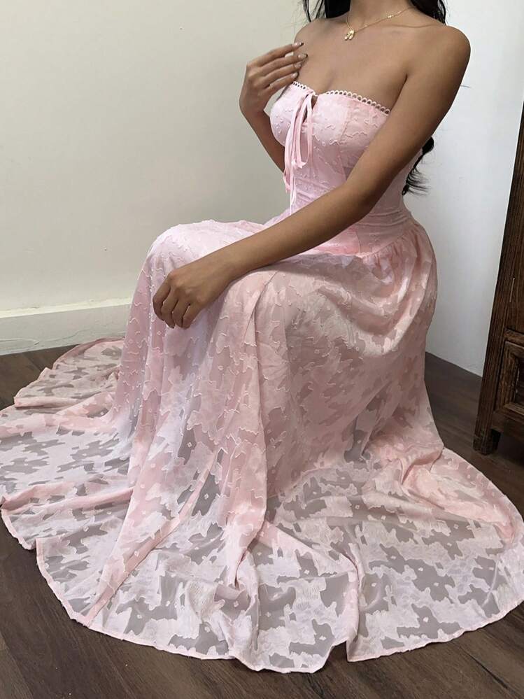 shein pink cut out dress SHEIN VCAY Women Summer Vacation-Style Floral Print Waist-Cutout Belted  Side-Slit Hem One Shoulder Fashion Dress