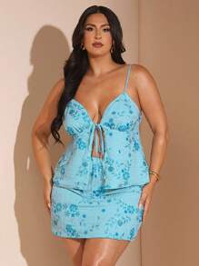 SHEIN BAE Plus Size Women Blue Sequin Tie-Up Cami Top, Suitable For Early Autumn, Halloween, Sequin, Party, Sexy, Elegant/Off The Shoulder/Women's Fall Clothes/Leopard Dress/White Dresses Classy Elegant
Wedding Guest Dress Curve/Fall Clothes Plus Size/Halloween/Homecoming/Christmas/Going Out /Birthday Dresses For Women/Western Wear Women/Top For Women Party