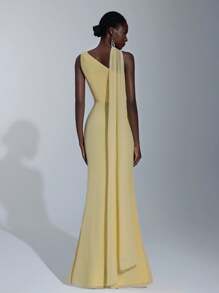 Elitara 伴娘礼服，秋季礼服 - 黃色 - 查看 3