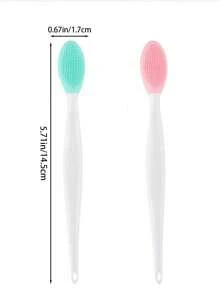 2/4/8pcs Silicone Face Brushes, Double-Sided Blackhead Brushes, Silicone Nose Brush, Lip Cleansing Brush