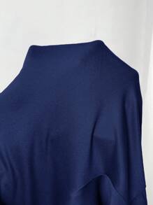 SHEIN CURVE+ Curve Plus 红色心形印花长裙，情人节/2026/新年 - 藏蓝色 - 查看 9