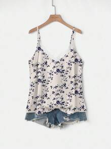 EMERY ROSE Plus Size Women Rose Flower Print Camisole