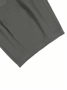 Manfinity LEGND Men's Black Shorts, Vintage Cargo Shorts, Loose Fit Casual Shorts For Summer - Dark Grey - View 6