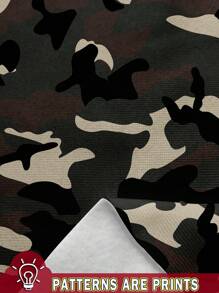 SHEIN 男童 2 件套 23 迷彩印花宽松休闲连帽衫运动衫套装秋冬季 - 彩色 - 查看 7