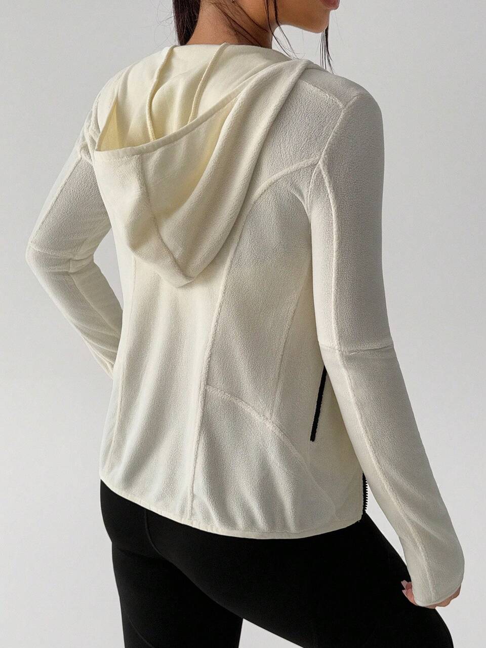 Women's Long Solid Color Jacket For Sports, Autumn