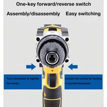 SHEIN 1 套 SUBY 无绳冲击钻 3 功能电动螺丝刀，带 2x21V 电池，24 件配件，适用于家庭 DIY 维修建筑木工钻孔工具套件