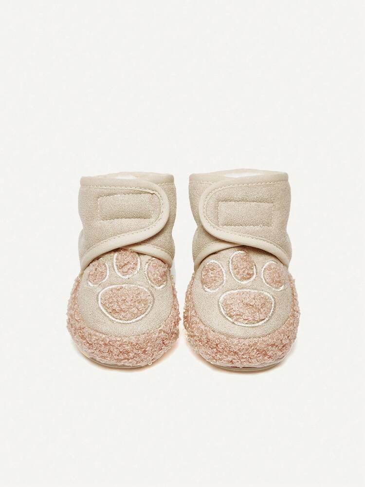 Unisex Comfortable Style Khaki Fashionable Hook And Loop Casual Warm Boots For Kids