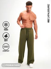 ARC HexFlex Pro Men Training Ultra-Flex Gym Lifestyle Street Pants, Fall - Green - View 1