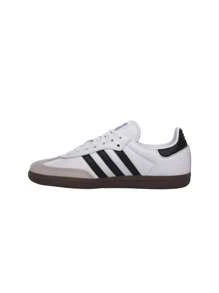Adidas SAMBA OG 女士休闲平底运动鞋，适合日常穿着 - 雲白/芯黑/膠 - 查看 5