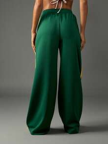 Missguided x Playboy Pantalon de jogging vintage à jambes larges, pantalon de survêtement rétro, pantalon de sport ample, pantalon de détente classique, bas décontractés confortables