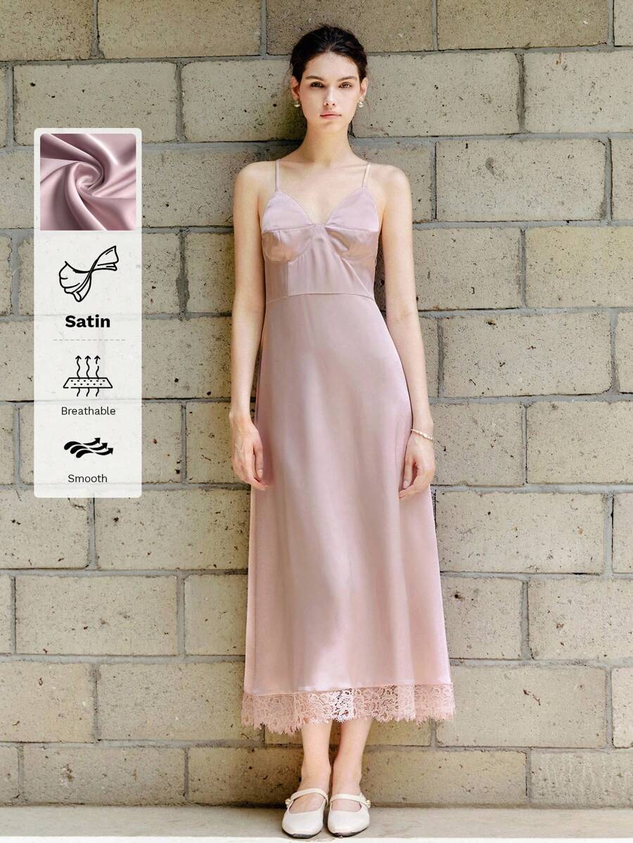 Chiquease Women's Sleeveless Lace Patchwork Decorated Mini Dress - Pink - View 1