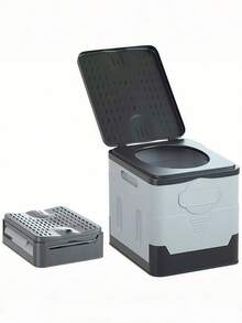 SHEIN 1个便携式车载折叠马桶，露营应急必备品，车载旅行应急户外移动马桶 - 彩色 - 查看 4