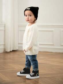 Fashionable All-Match Unisex Low/ Mid-Cut Canvas Shoes For Spring/Summer Casual-Wear - Black - View 2