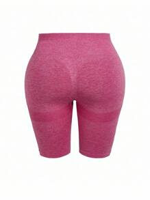 Easithlete 3件装加大码无缝高腰收腹瑜伽短裤 - 彩色 - 查看 5