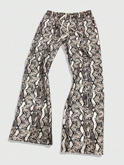 Street Life Men's Snake Skin Layered Flare Leg Sweatpants, Halloween