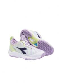 Diadora Women Speed Blushield Fly 4 AG Clay Tennis Shoes 101179508 White Blueprint - Yellow - View 2