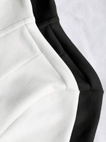 INAWLY Women's Black & White Zip-Up Casual Sports Fitted Long Sleeve Jacket, Thin Outerwear For Autumn Fall Winter Cloth For Women - White - View 4