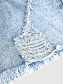 SHEIN Jeans asimmetrici con orlo consumato da ragazza adolescente stile Y2K anni '90, jeans a vita alta 7/8 in denim, pantaloni a gamba larga e dritta, pantaloncini in denim senza elastico, pantaloni casual versatili per l'estate, outfit giovanili e alla moda, outfit per ragazze per l'autunno/inverno, per il ritorno a scuola e per l'ritorno a casa