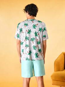 Notgurli 男士休闲时尚家居服套装，夏季 - 彩色 - 查看 3