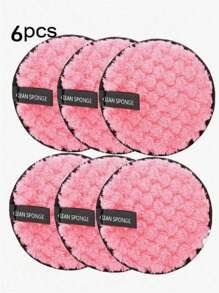 Pineapple Slouchy Clean Water Makeup Remover Puff Round Washable Double-Sided Clean Wet Puff Makeup Remover Pad Face Clean,Facial Brush,Bag,Organizer,Storage