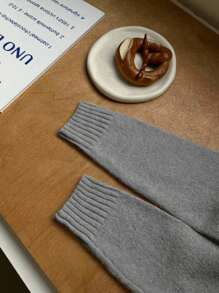 Franclia 女士简约百搭优雅开衫 - 淺灰色 - 查看 4