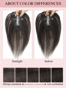 9 AM Hair 10英寸女士假发片，真人发假发片，适合头发稀疏的女士，带刘海的真人发假发片，夹式接发 - S2 - 查看 13