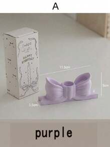 1 件蝴蝶结长茎香薰烛台，适用于直径约 2.2 厘米的长茎蜡烛，常用于餐桌装饰、节日和家庭聚会、婚礼和乔迁礼物节日、房间装饰、礼物