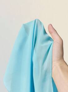 SHEIN ICON Women's Blue Loose Vacation Casual Shawl Top With Multi-Wear Style, Asymmetric Neckline, Open Back, And Tie Strap - Blue - View 12