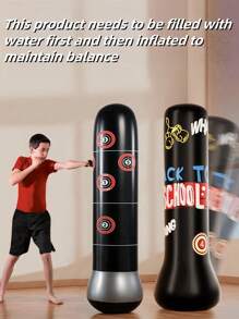 1PC Inflatable Boxing Punching Bag Stress Relief Home Workout Toy For Teens Adults Perfect Gift For Mother's Day Eid Al-Adha Winter More - Multicolor - View 1