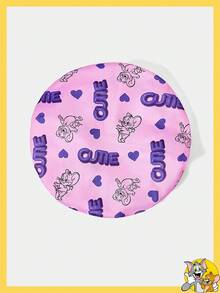 TOM & JERRY X SHEIN Women's Fashionable Cute Cartoon Mouse & Letter Graphic Shower Cap - Multicolor - View 1