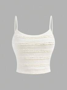 SHEIN 少女休闲简约舒适吊带背心和长裙套装 - 黑色 - 查看 6