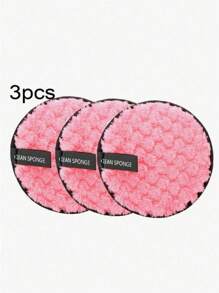 Pineapple Slouchy Clean Water Makeup Remover Puff Round Washable Double-Sided Clean Wet Puff Makeup Remover Pad Face Clean,Facial Brush,Bag,Organizer,Storage