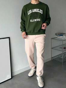 圆领卫衣搭配直筒裤，简约优雅，通勤校园穿搭 - 彩色 - 查看 4