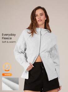 GLOWMODE 棉混紡保暖軟毛超大號連帽衛衣