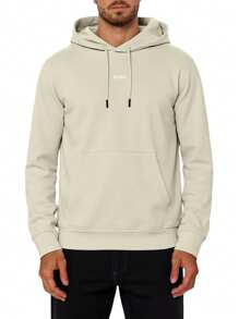 Hugo Boss Men's Drawstring Hooded Pocket Casual Loose Fit Sweatshirt - 271 Light Beige - View 1