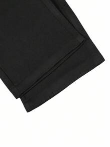 Calvornis Men's Suit Pants, Commuter Casual Versatile Straight-Leg Suit Pants, Waist Rivet Design Men Black Dress Pants Men Church Pants Men High Waisted Pants Black Pants - Black - View 7