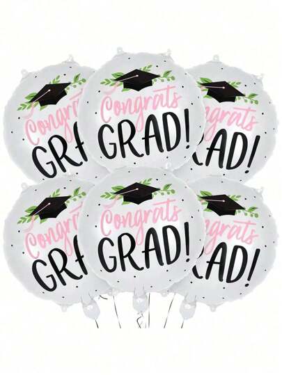 6 Peças Grandes Balões de Parabéns Formatura, Balões de Formatura, Balões de Parabéns para Decorações de Formatura Classe de 2025, Balões de Formatura Rosa 2025, Decorações de Festa de Formatura 2025