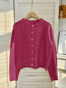 Franclia Cárdigan minimalista, versátil y elegante para mujer