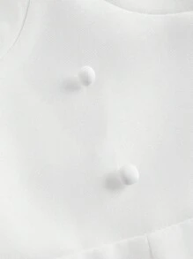 SHEIN MOD 深 V 领无袖束腰阔腿白色连体裤，女式阔腿连体裤，优雅白色连体裤，白色阔腿连体裤，女式白色连体裤，商务休闲女式，白色，女式优雅连体裤 - 白色 - 查看 3