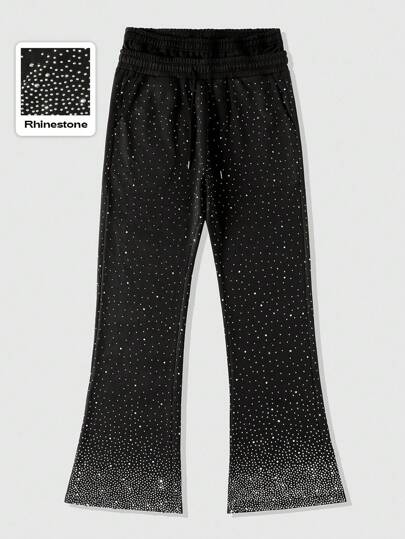 Street Life بنطلون رياضي رجالي ذو خصر مزدوج مرصع بالماس متعدد الطبقات