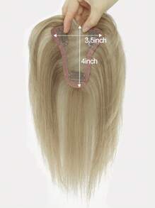 10英寸女士假发片真人发片适合头发稀疏的女性的假发片，带刘海夹