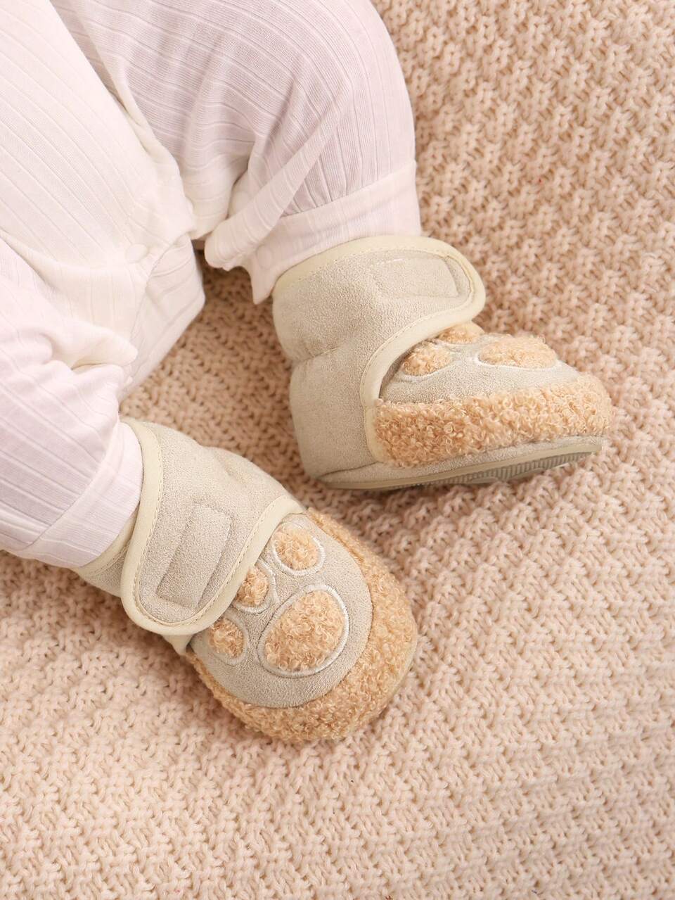 Unisex Comfortable Style Khaki Fashionable Hook And Loop Casual Warm Boots For Kids