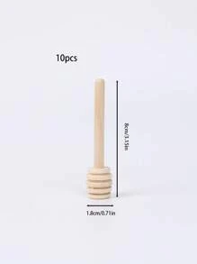 100/50/20/10pcs Wooden Honey Stirring Spoon, Solid Wood Honey Stick, Long Stick Honey Stirrer, Jam Mixer, Milk Coffee Milk Tea Stirring Stick, Stirring Handle, Jar Spoon Practical Wooden Stirring Stick, Kitchen Gadgets - Stirring stick - View 8