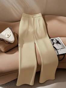 Franclia Women's White Elegant Straight Leg Casual Pants Women S Bottoms Fall Cloth For Women - Khaki - View 2