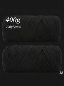 400克（200克*2），2绞装优质高弹布条纱线，适用于手工编织包袋、篮子、地毯、鞋子、各种家居用品和DIY手工艺品，有多种颜色可供选择 - 2卷布條 - 查看 30