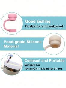 3 件适用于 30-40 盎司杯子的配件、1 个可重复使用的 10 毫米硅胶花吸管盖、1 个硅胶吸管盖（与 杯防溢漏塞防溅防尘吸管盖兼容）、1 个杯子硅胶保护套保护底套、杯子配件、节日派对礼物 - 彩色 - 查看 11