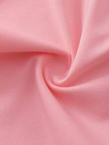 Tween Girls' Summer Casual College Style Contrast Color Bow Decor Loose Shoulder T-Shirt And Elastic Waist Wide Leg Pants Set - Pink - View 3
