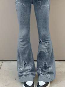 SHEIN Leap Crew 青少年女孩休闲简约短袖上衣和裤子 2 件套，夏季